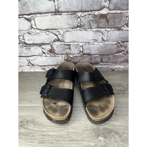 Birkenstock Papillio Arizona Platform Vegan Black Birko-Flor Sandals Women 40EU - Picture 15 of 16